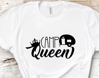 Camp Queen T-Shirt, Camping Shirt, Camping Buddie, Hiking Gift Shirt, Nature Lover Gift, Adventure Shirt, Camping Tee, Queen Of The Camper