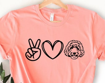 Peace Love Labradoodle Shirt, Labradoodle Shirt, Labradoodle Dog Shirt, The Best Gift For Doodle Mom Dad, Animal Lover Shirt, Dog Mom Shirts