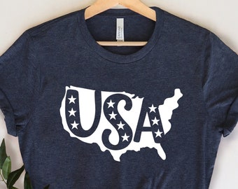 USA Shirt, 4th of July Women Tees, 4th of July Shirt, Memorial Day Shirt, Patriotic Shirt, 4th of July Tee, Fourth of July Tee, USA Flag Tee