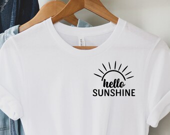 T-shirt for Women, Hello Sunshine Shirt, Summer Shirt, Beach Shirt for Women, Girls Trip T-shirt, Beach T-shirt, Funny T-shirt, Casual Shirt