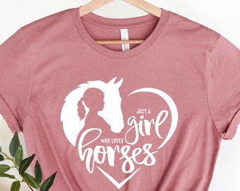 Horse Shirt, Horse Lover Tee, Horse Girl Shirt, Gift for Mother, Horse Lover Tees, Horse Lover Gifts, Love Horses Shirt, Gift Tees for Women