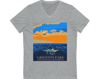 Griffith Park Unisex Jersey Short Sleeve V-Neck Tee