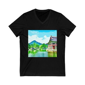Seoul, South Korea - Unisex Jersey Short Sleeve V-Neck Tee