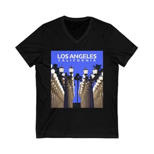 Los Angeles, Califórnia LACMA - Camiseta unissex de manga curta e decote em V