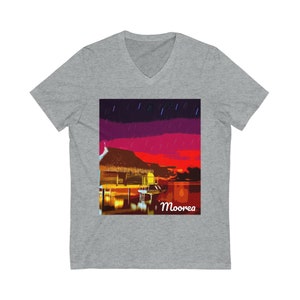 Unisex Jersey Short Sleeve V-Neck Tee
