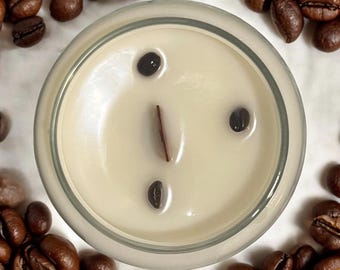 Coffee 26 oz. Coconut Wax, Beeswax and Coffee Essential Oil Wooden Wick Candle