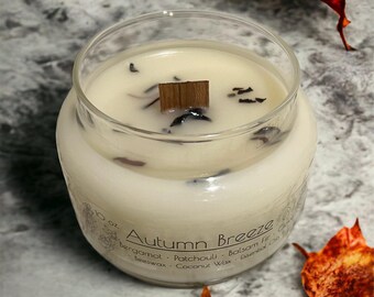 Autumn Breeze Candle: Coconut Wax, Bergamot, Balsam Fir, and Clove - 10 oz