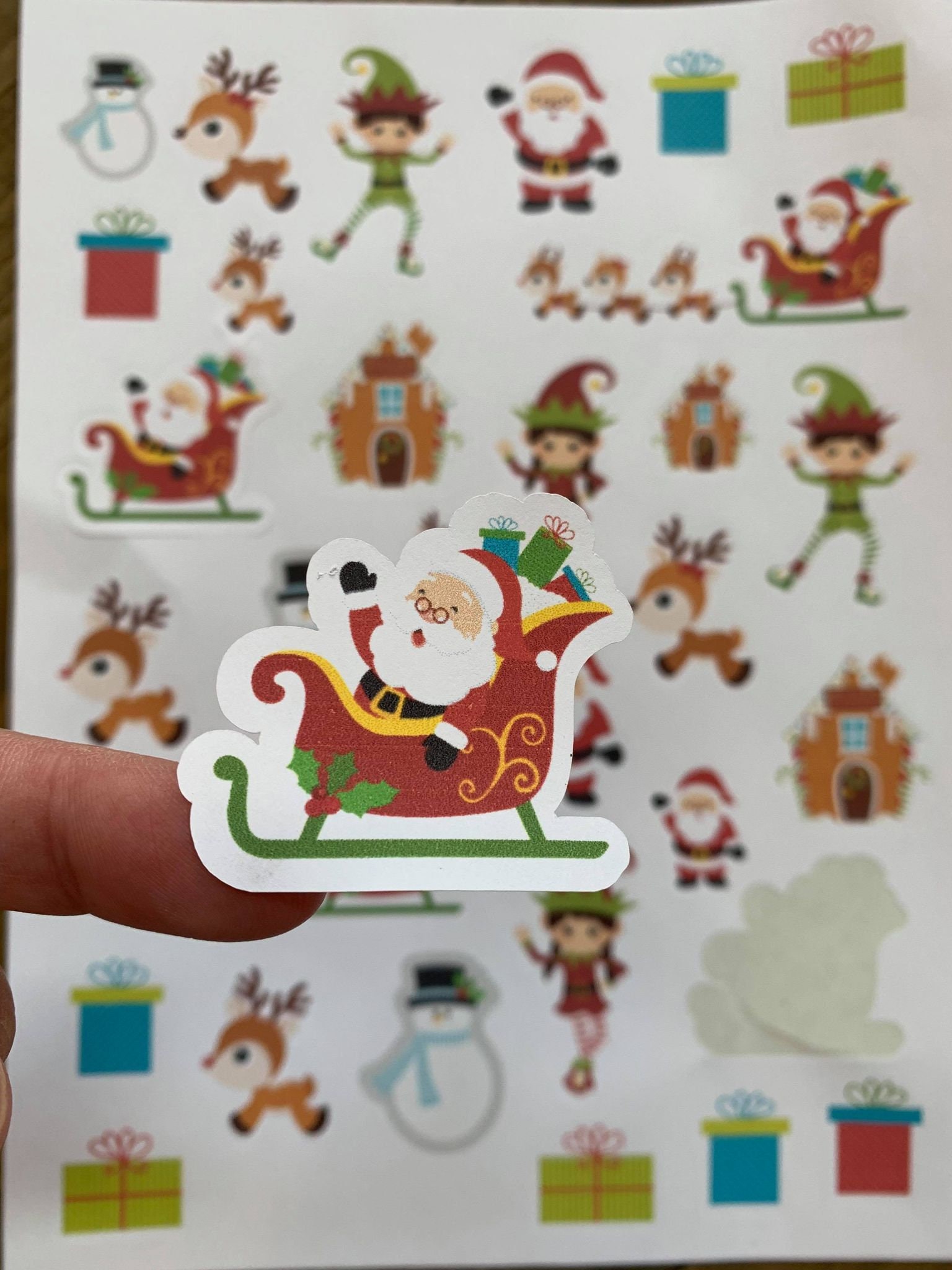 Christmas Sticker Sheet, Scrapbook Stickers, Bullet Journal Stickers ...