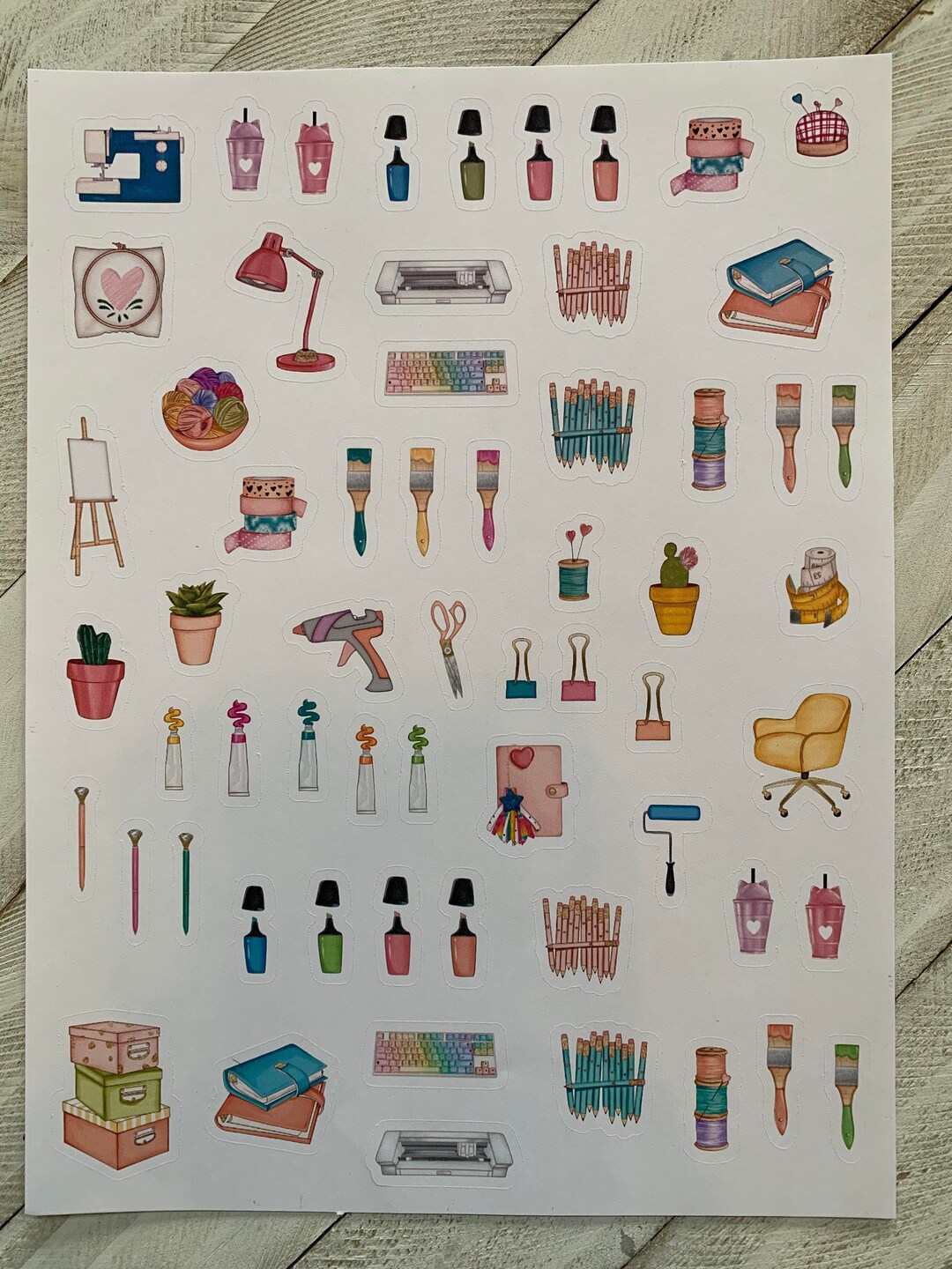 Arts and Crafts Stickers Planner Supplies Stickers Office Etsy