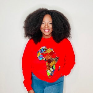 Map of Africa Sweatshirt, African Continent Sweatshirt , Unisex, Gift