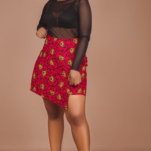 Ankara Skort (Shorts with overlap), African Print shorts, Gift for Her,African wax