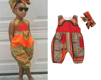 Girls Kids African Jumpsuit