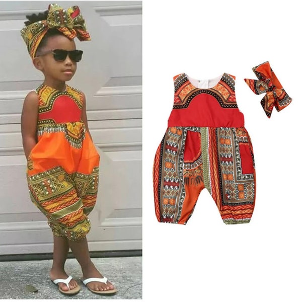 Girls Kids African Jumpsuit