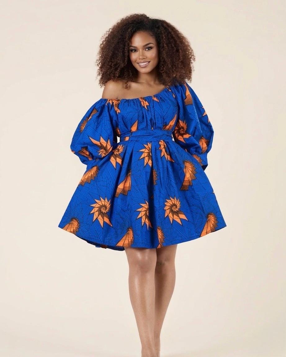 Ankara Elastic Dress - Etsy Canada