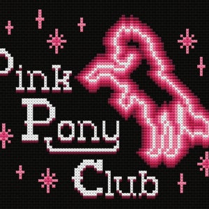 Pink Pony Club - Chappell Roan Cross Stitch Pattern
