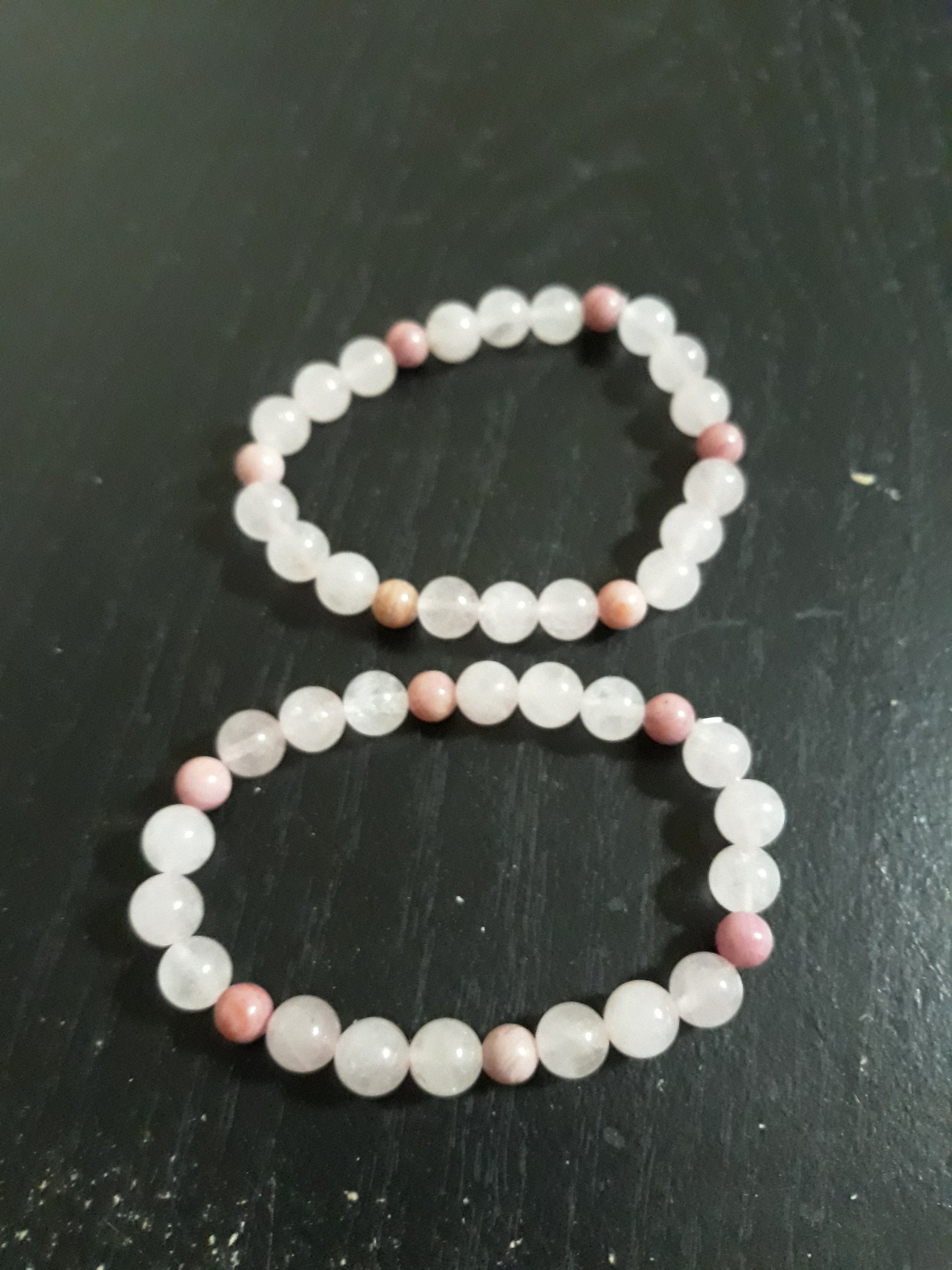 Rose Quartz and Kunzite Bracelet Etsy UK