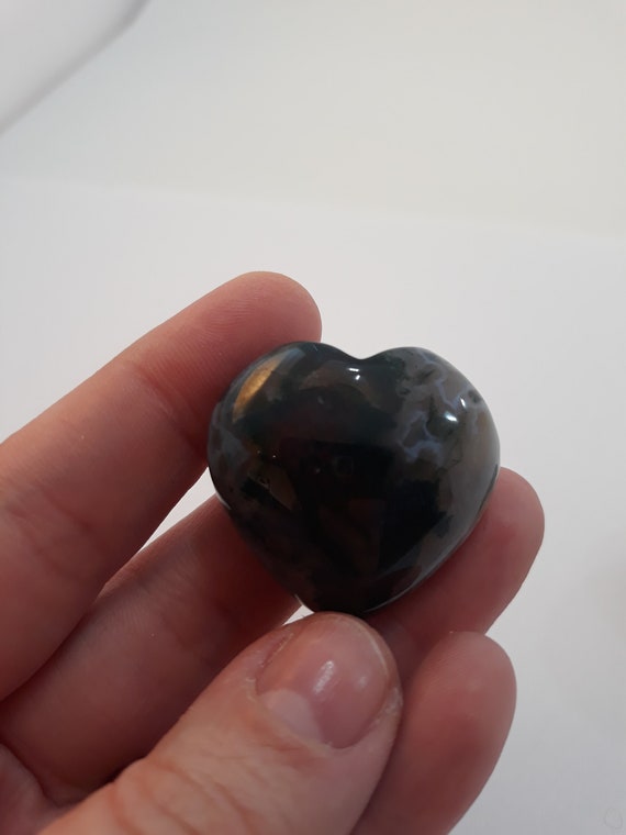 桃ハート♡モスアゲート♡No.2566 桃ハート♡モスアゲート♡No.2566