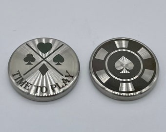 39mm Poker Card Protector Coin | Stainless Steel | Muck