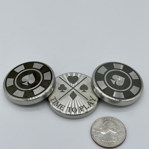 Poker Card Protectorpersonalized Stainless Steel Poker Card Etsy