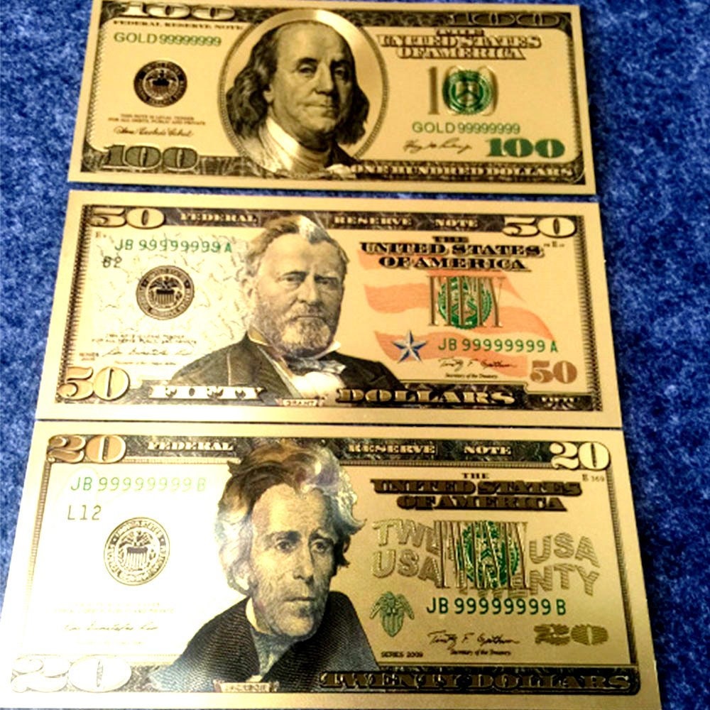 Gold Dollar FOIL EMBOSSED money Souvenir Read description Etsy
