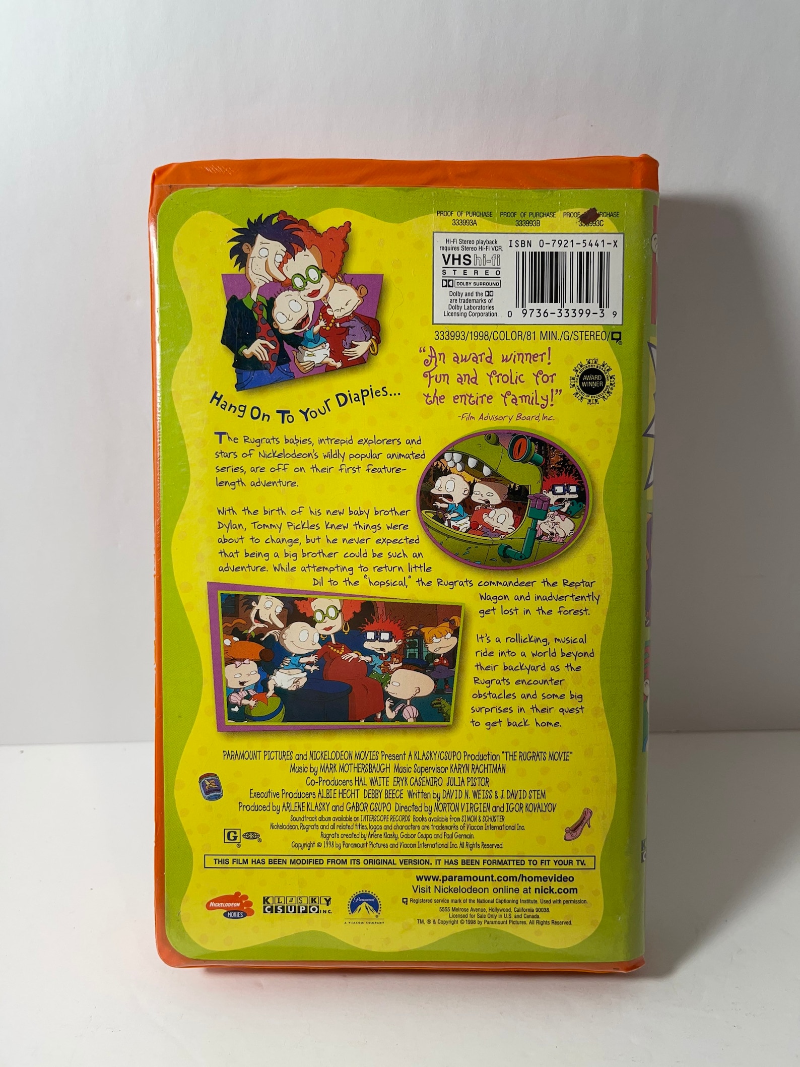 The Rugrats Movie 1998 VHS With Orange Clamshell Case Etsy