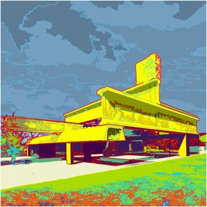 Spanish Brutalist Concrete Art Print – Modern Architectural Wall Poster for Minimalist, Industrial, Urban, or Office Decor – Physical Print