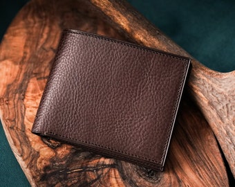 Luxury Leather Wallet, cards and banknotes only, card holder, slim leather wallet, free personalization. Luxury leather wallet, Gift for him