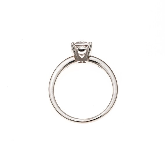 18k White Gold Vintage Wedding Solitaire - image 4