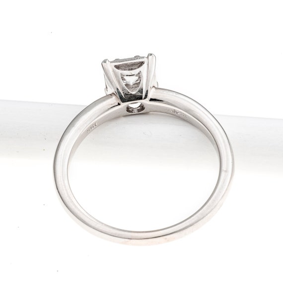 18k White Gold Vintage Wedding Solitaire - image 3