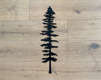 Sitka Metal Tree Wall Art: Steel Cabin Decor