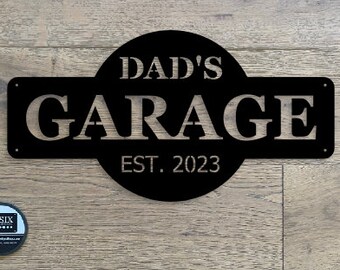 Fathers Day Gift Garage Sign Dads Garage Man Cave Artwork Christmas Gift For Dad Christmas Gift For Car Lover Grandpas Shop Gift Idea