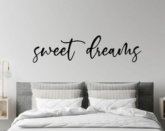 Sweet Dreams Metal Wall Art: Handmade Bedroom Decor