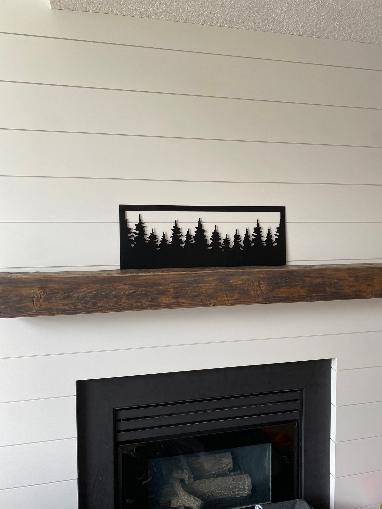Frame Metal Tree Line Wall Art Line of Trees Forest Etsy Canada