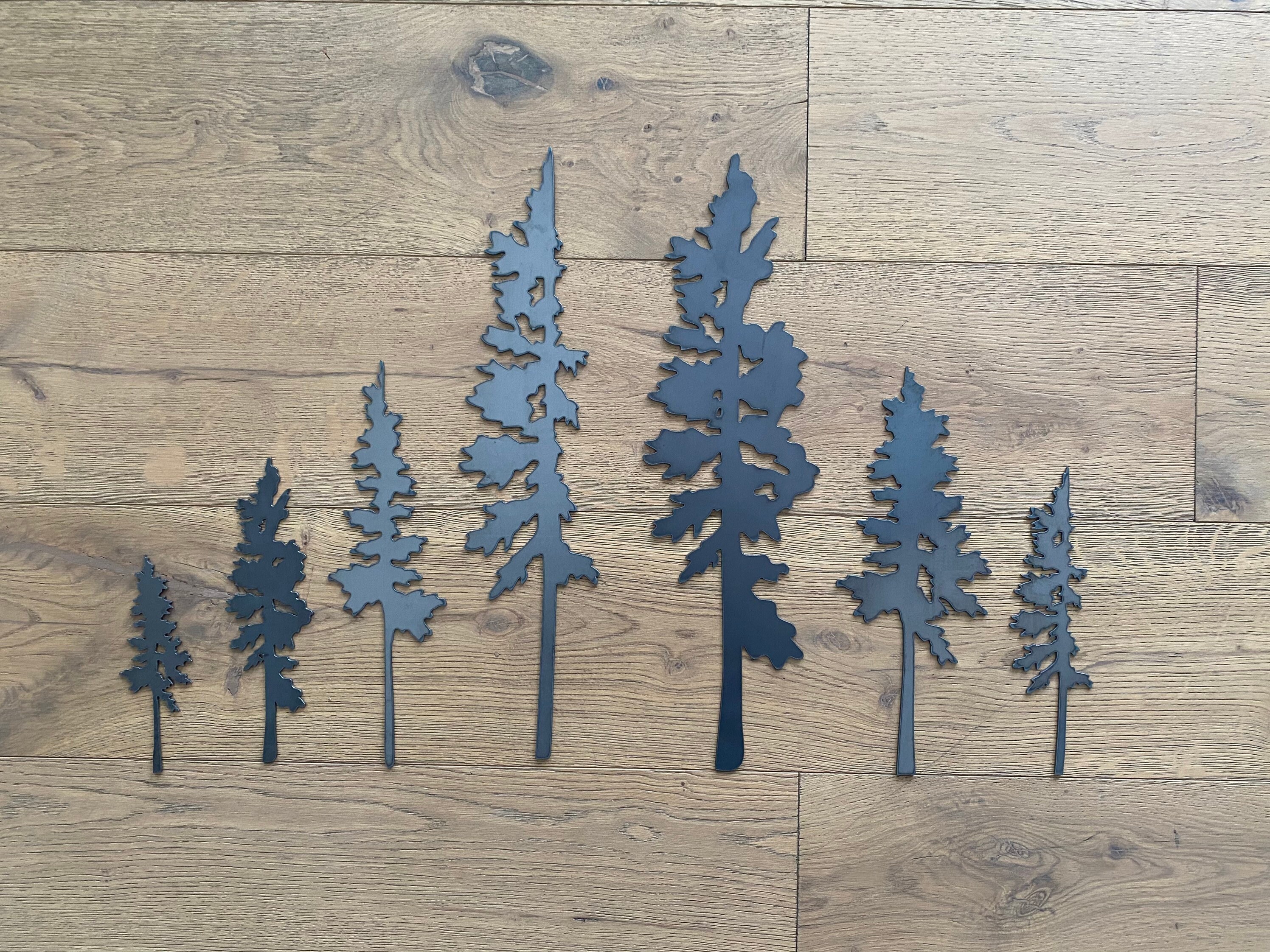 7 Piece Set of Metal Tree Wall Art - 7 Pieces - Etsy