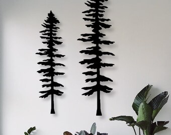 Rustic Sitka Tree Metal Wall Art: Nature-Inspired Decor