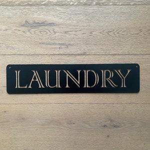 LAUNDRY Metal Decor Sign Housewarming Kitchen Capital letters Laundry Room Sign Interior Home Art Laundry Room Art Sign Ensix Metal Design image 2