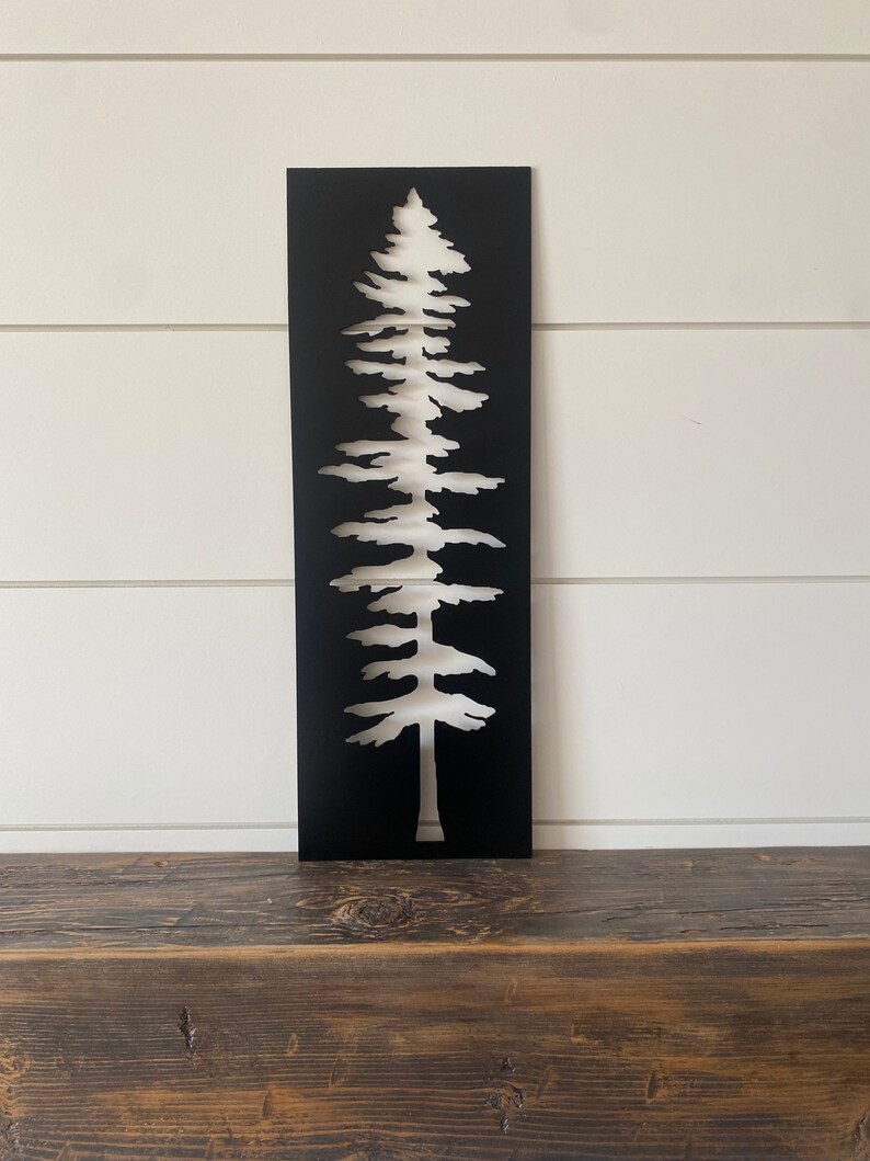 Single Sitka Metal Tree Wall Art Tree Art Metal Art Etsy