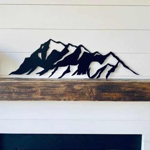 Metal Mountain Range Wall Art With Trees 48 and 60 Wide. Etsy