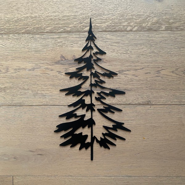 Single Cedar / Fir Metal Tree Wall Art | Fir Tree Art | Metal Art | Christmas Tree | Ensix Metal Design