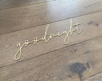 Goodnight Metal Wall Art Rustic Bedroom Decor Handcrafted Sleep Sign Unique Metalwork Sweet Dreams Home Accent