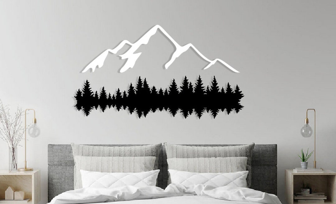Metal Mountain and Forest Wall Decor: Nature Art, Ensix Design - Etsy