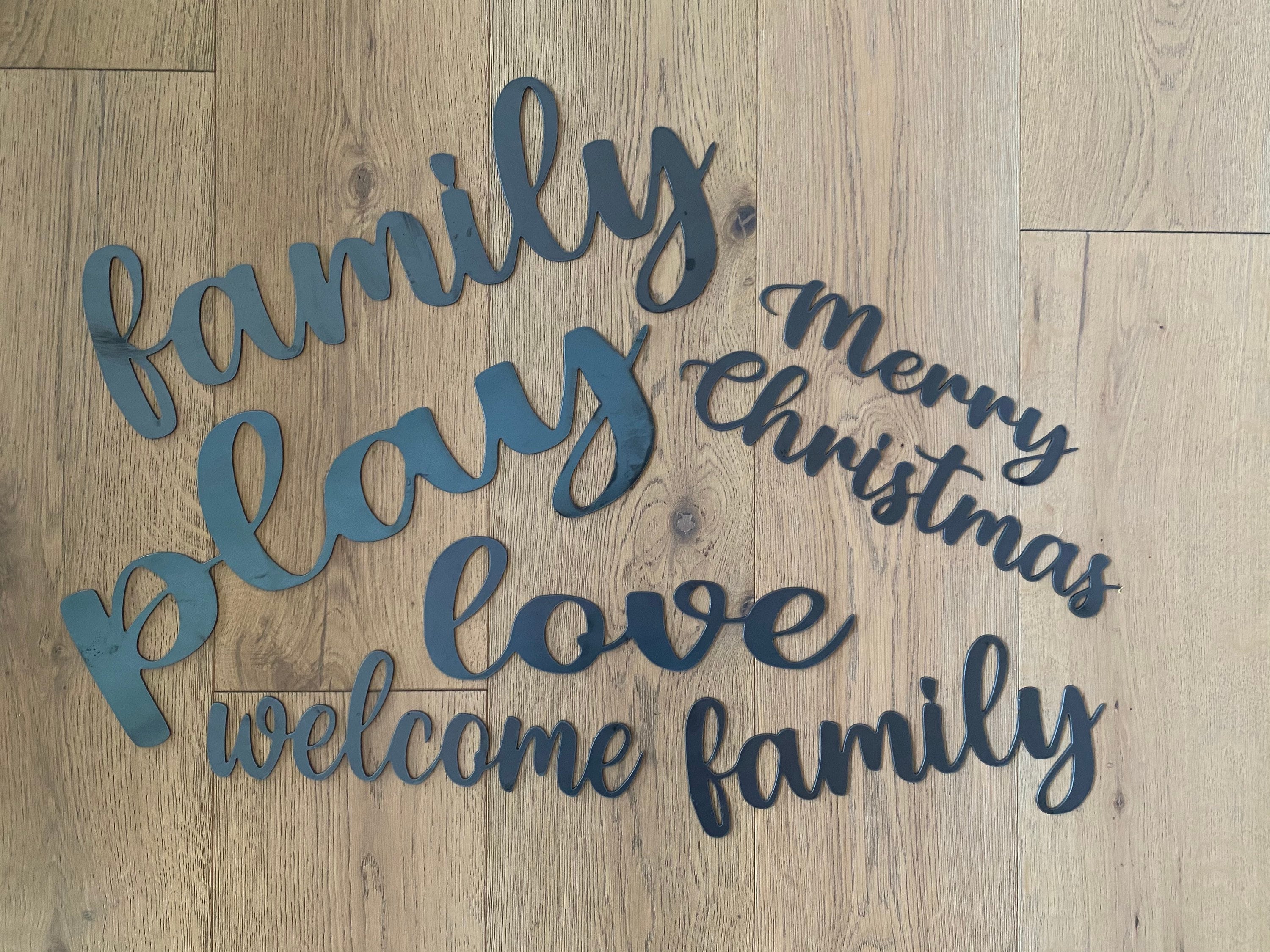 Metal Word Art Home Decor Steel Words Etsy UK