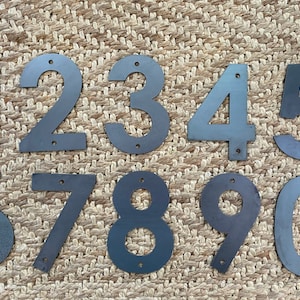 Metal House Numbers | Address Sign | Individual 5” Tall Numbers | Home address sign | Rustic vintage look | House address numbers