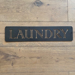 LAUNDRY Metal Decor Sign Housewarming Kitchen Capital letters Laundry Room Sign Interior Home Art Laundry Room Art Sign Ensix Metal Design image 5