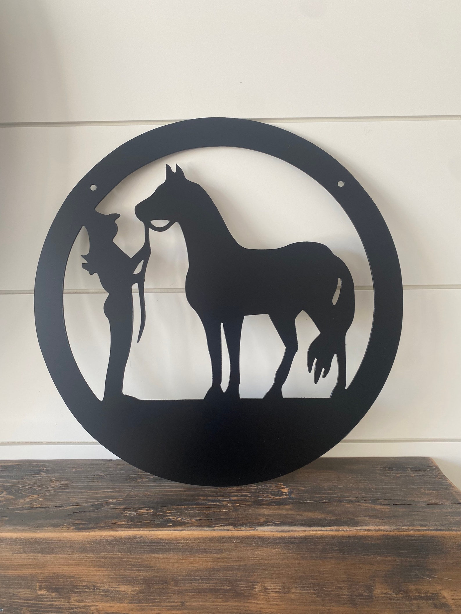 Cowgirl & Horse Metal Wall Art Gift Family Wall Art Etsy