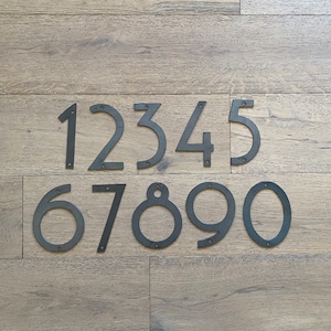 Metal House Numbers | Modern Address Sign | Individual 5” Tall Numbers | Home address sign | Rustic vintage look | House address numbers