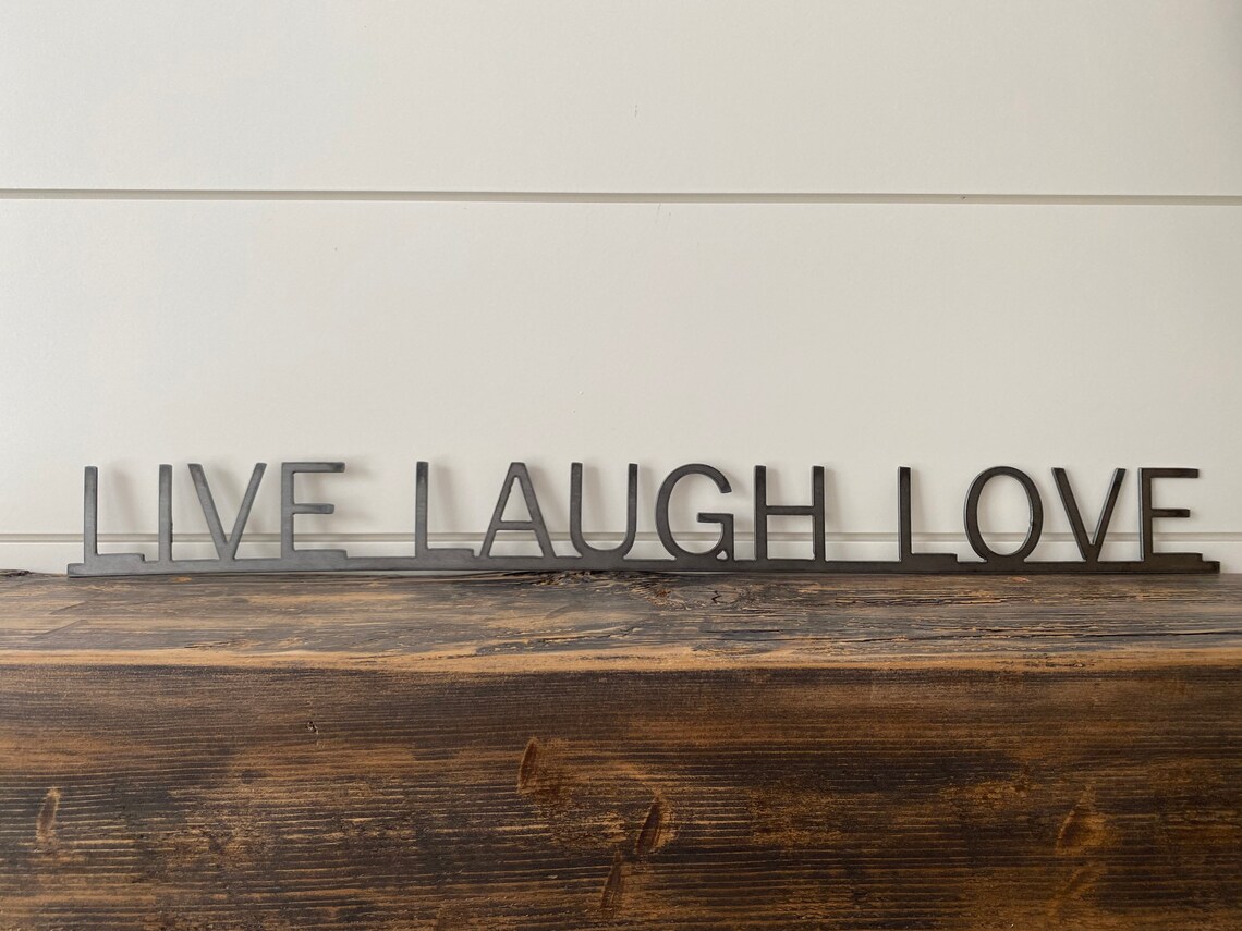 LIVE LAUGH LOVE Metal Sign Wall Art Modern Art Etsy