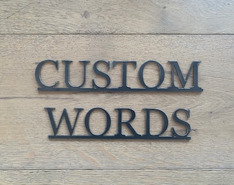 Custom Metal Word Sign: Personalized Wall Decor