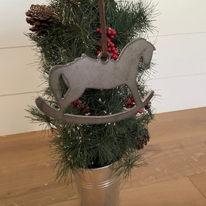 Metal Rocking Horse Christmas Ornament: Timeless Holiday Charm for Your Tree