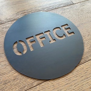 Office Sign Metal Home Office Door Sign Business Door Label Metal Office Symbol Metal Door Wall Art Office Space Ensix Metal